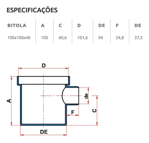 Corpo De Caixa Seca 100x100x40 28001002 - Tigre