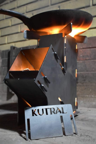 Cocina Rocket Stove Kutral Desarmable A Leña