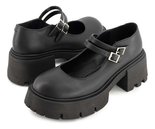 Balerina Formal 1484373ve Fresca Negro Fiesta Hebilla Liso