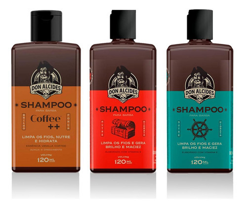 Kit Shampoo Barba Negra - Coffee - Calico Jack Don Alcides