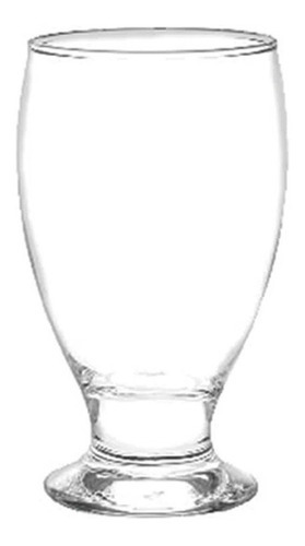 Copa Vaso Agua Cerveza Pie Bajo Lexington Cristar X6 Color Transparente