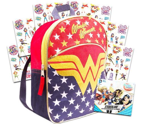 Juego Mochila Preescolar Niños Pequeños Wonder Woman  El 11