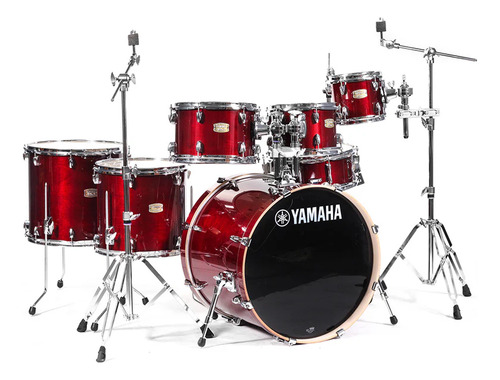 Batería Yamaha Stage Custom Birch Cranberry Red De 7 Pzs