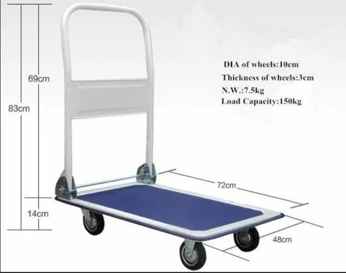 Carretilla Con Plataforma Plegable 150kg