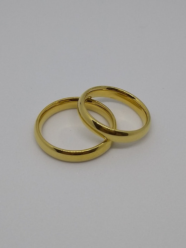Argollas Matrimonio O Compromiso En Plata Con Enchape De Oro