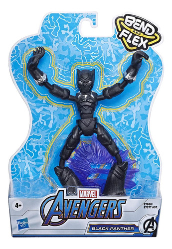 Boneco Marvel Vingadores Bend And Flex Pantera Negra E7377