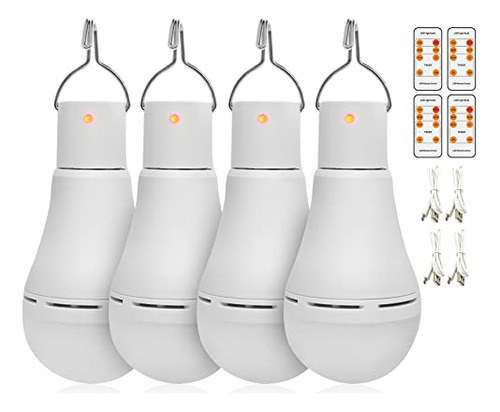 4 Pack Portable Emergency Led Bulbs,  Usb Rechargeable ...