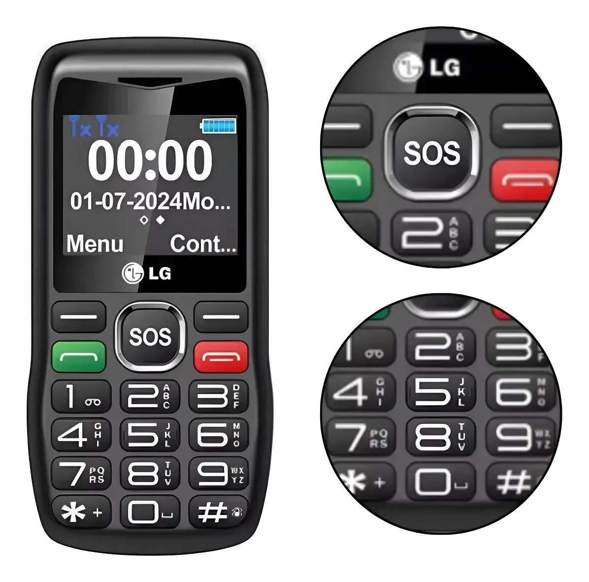 LG G365 Celular P/ Idoso Radio E Lanterna Dupla Cor Preto