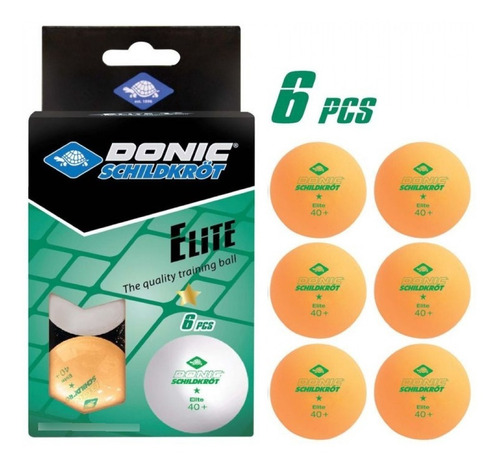 Pelota Ping Ping Donic Elite 1 Estrella X6 Unidades