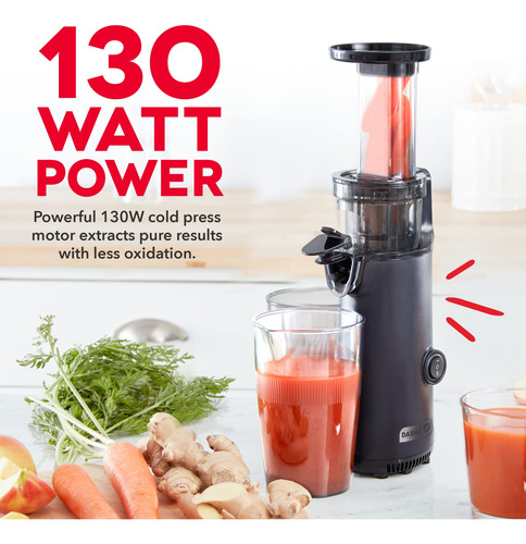 Juicer Dash Deluxe Compact Masticating Slow Con Frozen Black
