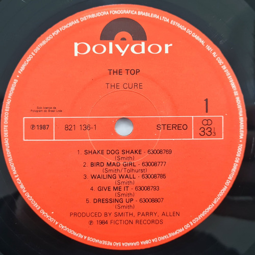 The Cure - The Top (1984) Brasil - Vinilo / Lp (Usado)