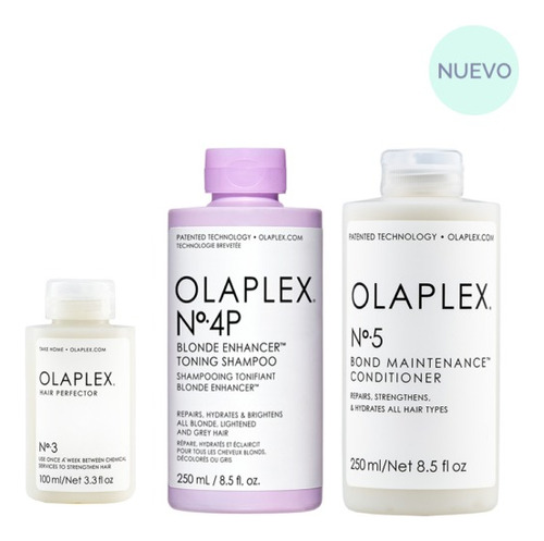 Kit Olaplex Mantención De Rubios (olaplex 3, 4p + 5)