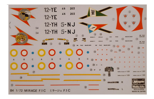 Calcas Para Maqueta Mirage F 1 Hasegawa 1/72