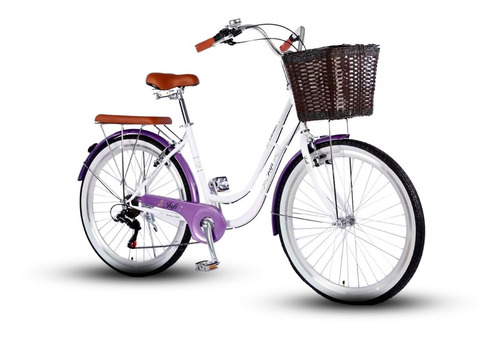 Bicicleta Jafi Lady Lavender Vintage De Mujer 7v Aro 26