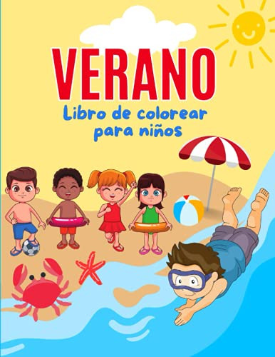 Verano Libro De Colorear Para Niños: Vacaciones De Verano Pa