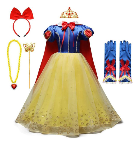 Fmyfwy Niñas Blancanieves Princesa Disfraz Carnaval Hallowee