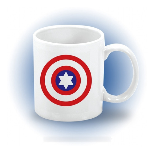 Caneca Capitão América - Escudo Com Estrela De Davi (louça)