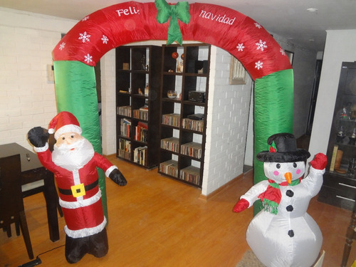 Adorno Navidad Inflable - Set: Arco+ Pascuero+ Hombre-nieve