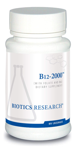 Biotics Research B12 Pastillas De Vitamina B6 Y B12 2000 Pas
