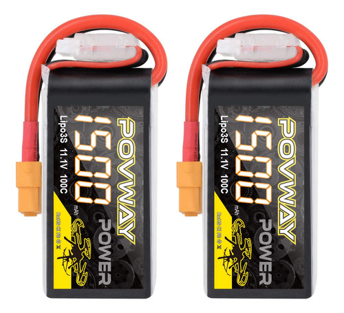 Povway Bateria Lipo Rc De 1500mah 11.1v 100c 3s Con Enchufe