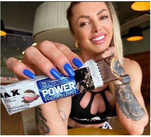 Power Protein Bar Caixa Com 12 Unidades (492g) Max Titanium