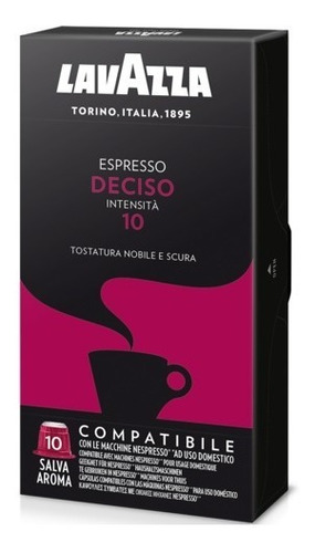 Café Lavazza Cápsulas Espresso Deciso X 10 - Intensidad 10