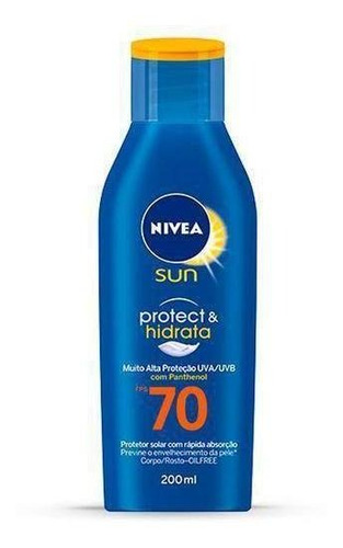 Protetor Solar Nivea Sun Protect & Hidrata Fps 70 200ml