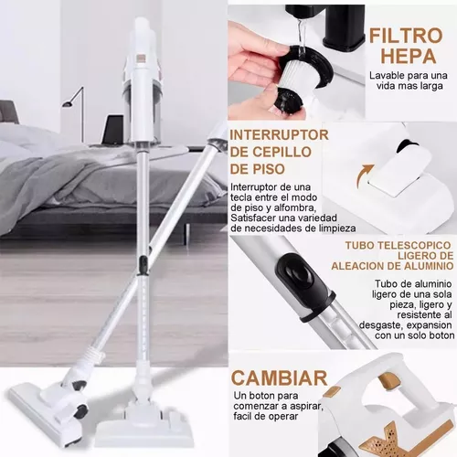 Aspirador de mano con cable 550W 3M 33000r/min para el hogar y la oficina  Blanco