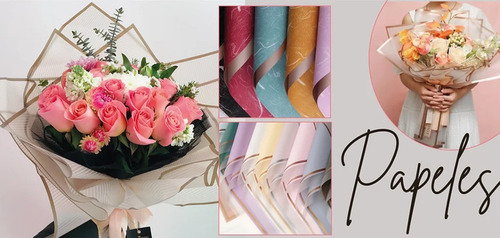 20 Pliegos Papel Coreano, Ramos, Arreglos Flores