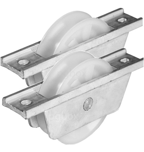 Kit 06 Rodinha Roldana Portão De Aluminio Correr Roda Nylon