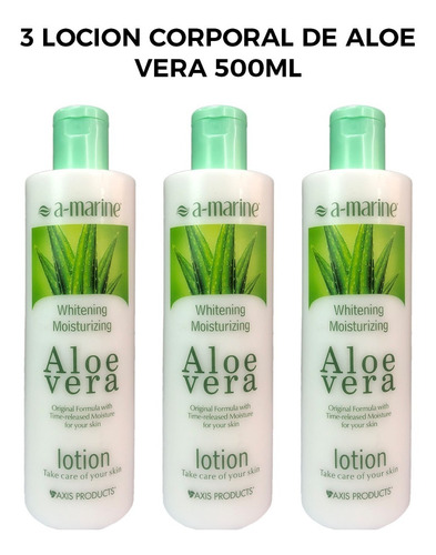 3 Locion Corporal De Aloe Vera 500ml