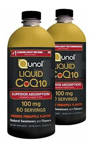 Qunol Liquid Coq10 100mg, Absorción Superior Forma De Suplem