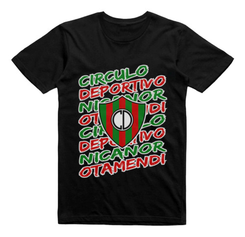 Remera Infantil Puro Algodon Negra Circulo Deportivo