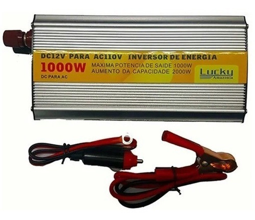 Imagem 3 de 5 de Lucky Inversor 1000w Conversor Entrada 12v Para Saida 110v