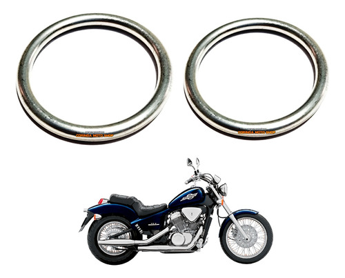 Anel Escape Vedação Dianteiro + Traseiro Honda Shadow 600