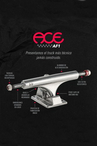 Imagen 5 de 7 de Trucks De Skate Ace F1-44 Hollow Polished (set X 2u.)