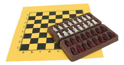 Juego De Ajedrez Tablero De Ajedrez Plegable Juego Familiar