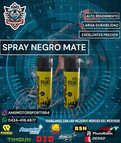 Spray Negro Mate 