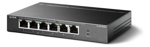 Switch Poe 4 Puertos 2 Uplink 10/100 67w, Tp-link Tl-sf1006p