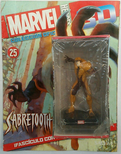 Figura De Coleccion Marvel 3d Nro 25 Sabretooth Excelente