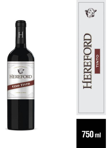 Botella De Vino Tinto Hereford Bodega La Rosa 750ml