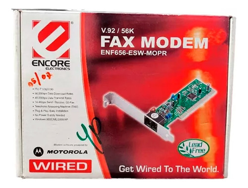 Tarjeta Fax Modem 56k  Pci Encore