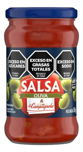 Salsa De Tomate Y Oliva La Campagnola Premium 350g