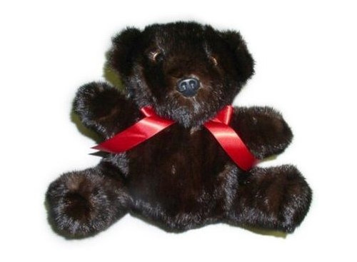 Mahogany Mink Fur Teddy Bear 04yq4