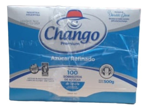 Azucar Chango Blanca Refinada En Sobres De  100u 5grs