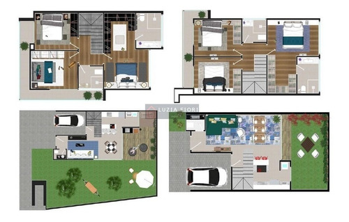 Imagem 3 de 5 de G L Ó R I A - Excelentes Sobrados Em Condomínio Fechado Com Excelente Acabamento, Infraestrutura Para Água Quente E Split. - G216 - 70378976