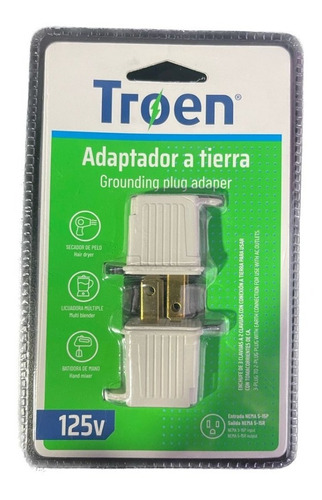 Adaptador Benjamin Troen De 3 A 2 Tomacorriente Tierra