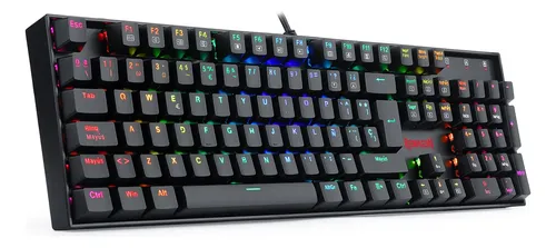 Teclado Redragon Mitra QWERTY Outemu Red português Brasil cor pre...