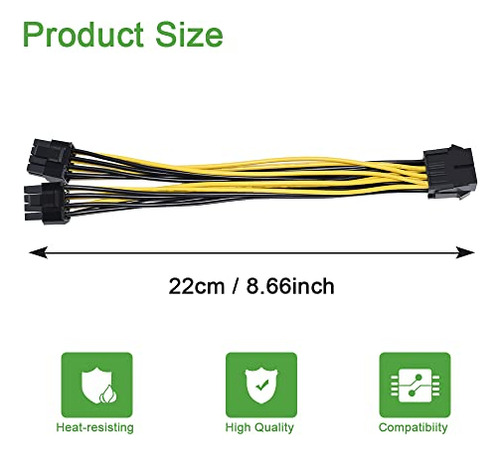 Pack 5 Adaptadores 8 Pin Para Gpu Y Psu - Compatible Evga