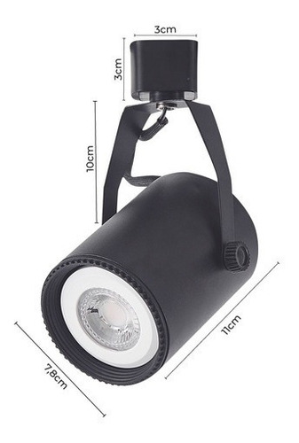 Imagem 6 de 6 de 06 X Spot Para Trilho Preto Par20 Nordecor S33007/6029